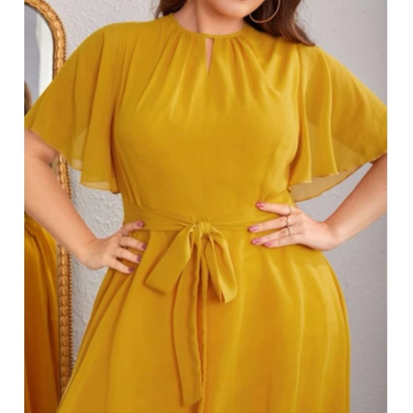 Boho butterfly sleeve ruffle hem maxi dress - Picture 4 of 6